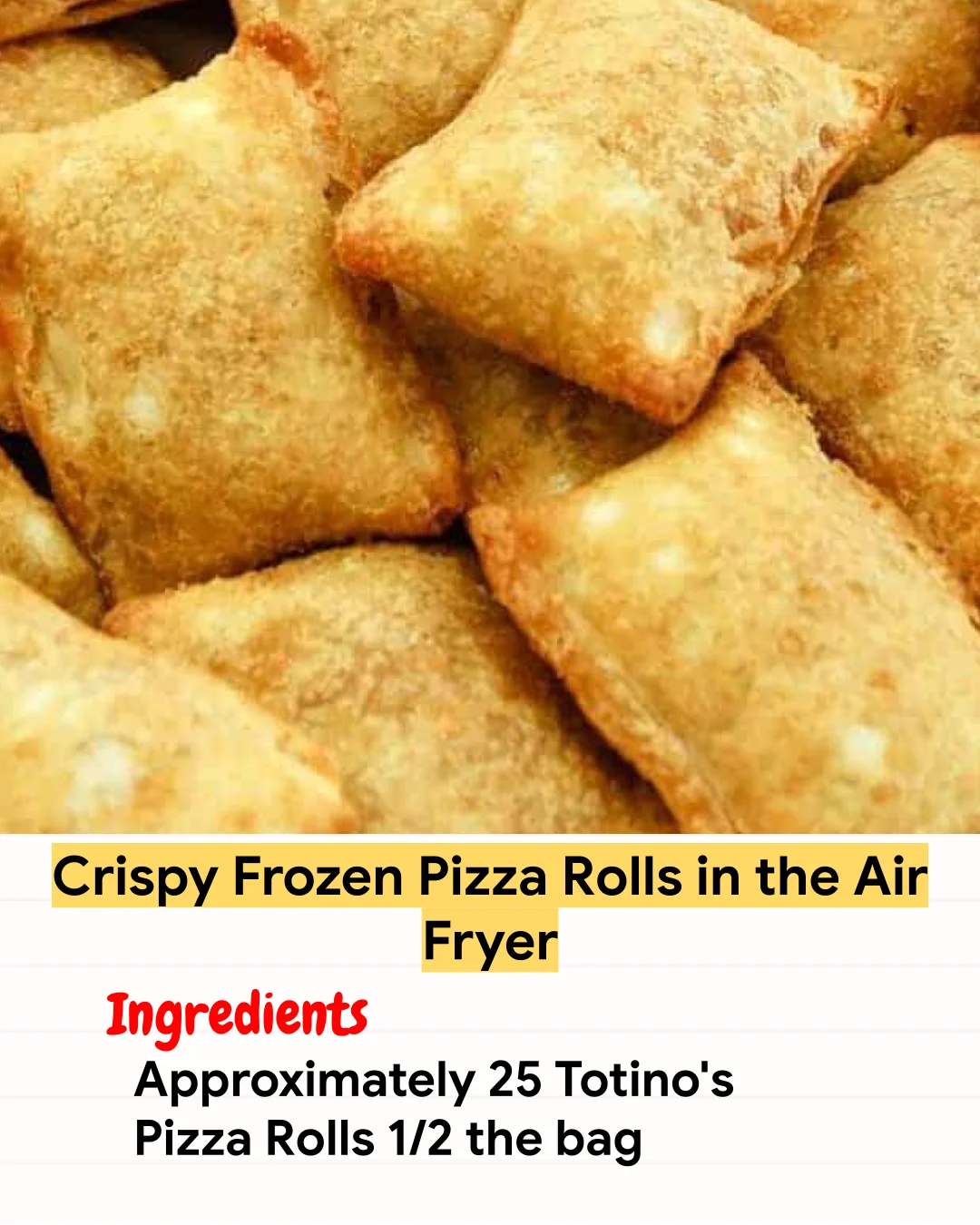 Air Fryer Recipe Crispy Frozen Pizza Rolls in the Air Fryer
