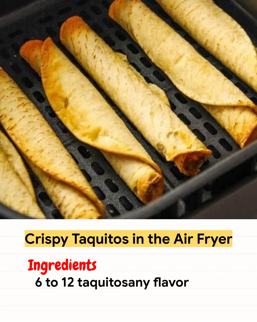Air Fryer Recipe Crispy Taquitos in the Air Fryer