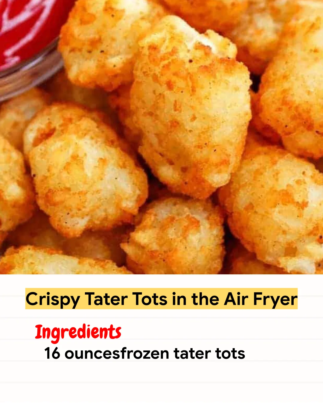 Air Fryer Recipe Crispy Tater Tots in the Air Fryer