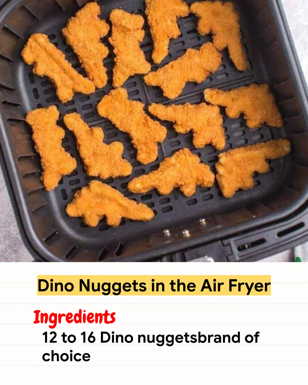 Air Fryer Recipe Dino Nuggets in the Air Fryer