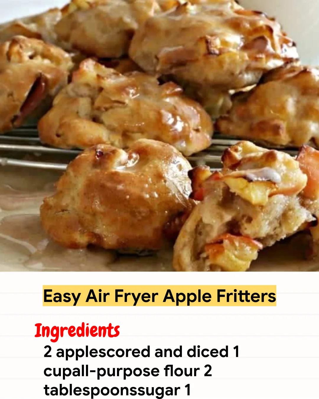 Air Fryer Recipe Easy Air Fryer Apple Fritters