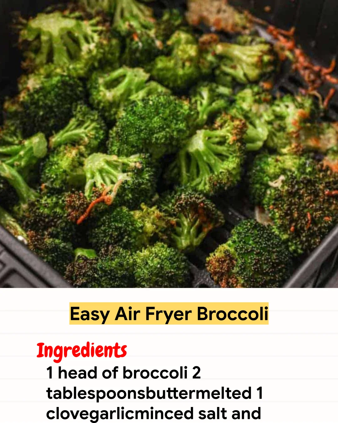 Air Fryer Recipe Easy Air Fryer Broccoli