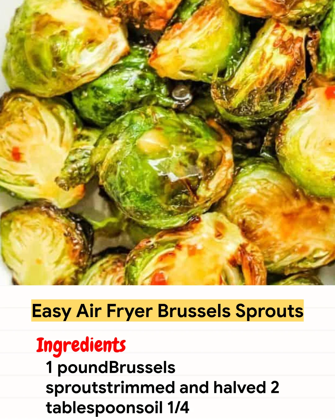 Air Fryer Recipe Easy Air Fryer Brussels Sprouts