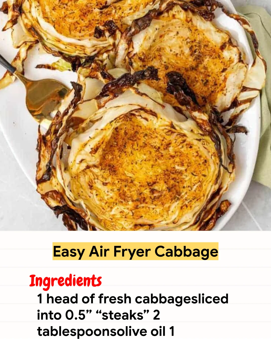 Air Fryer Recipe Easy Air Fryer Cabbage