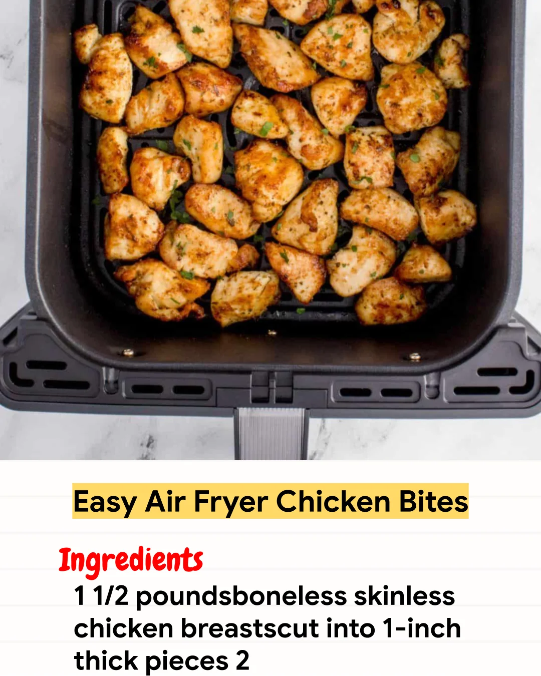 Air Fryer Recipe Easy Air Fryer Chicken Bites