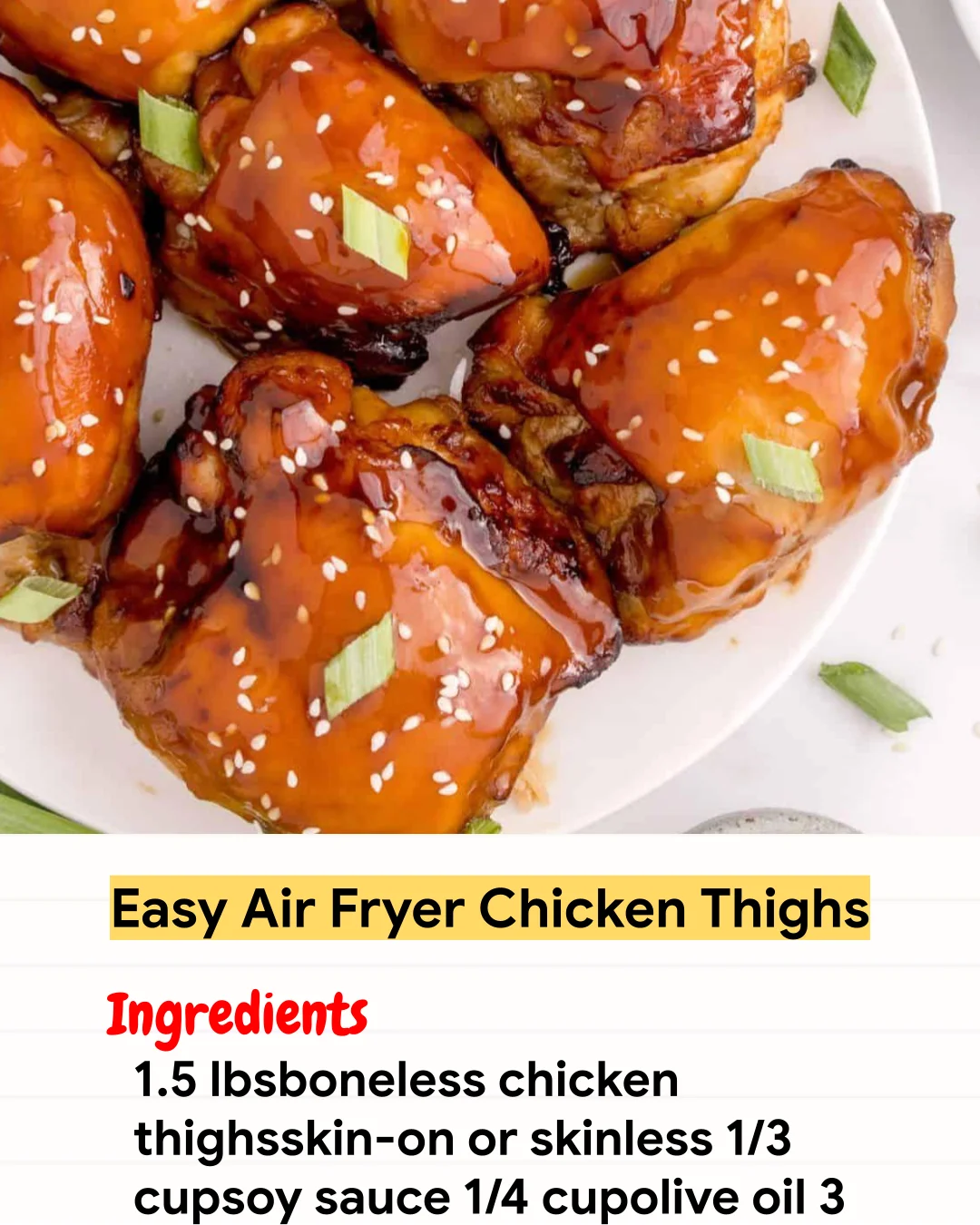 Air Fryer Recipe Easy Air Fryer Chicken Thighs