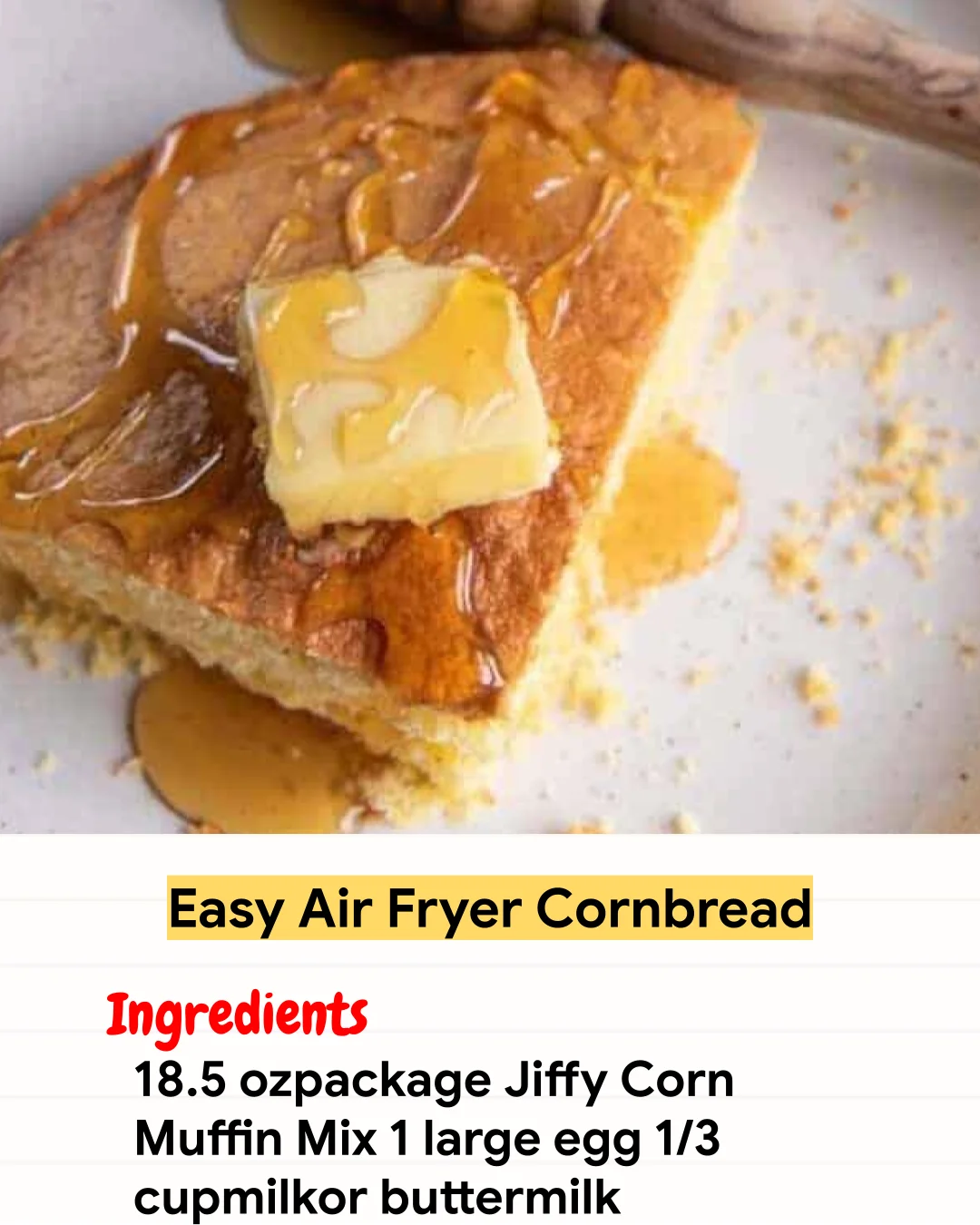 Air Fryer Recipe Easy Air Fryer Cornbread