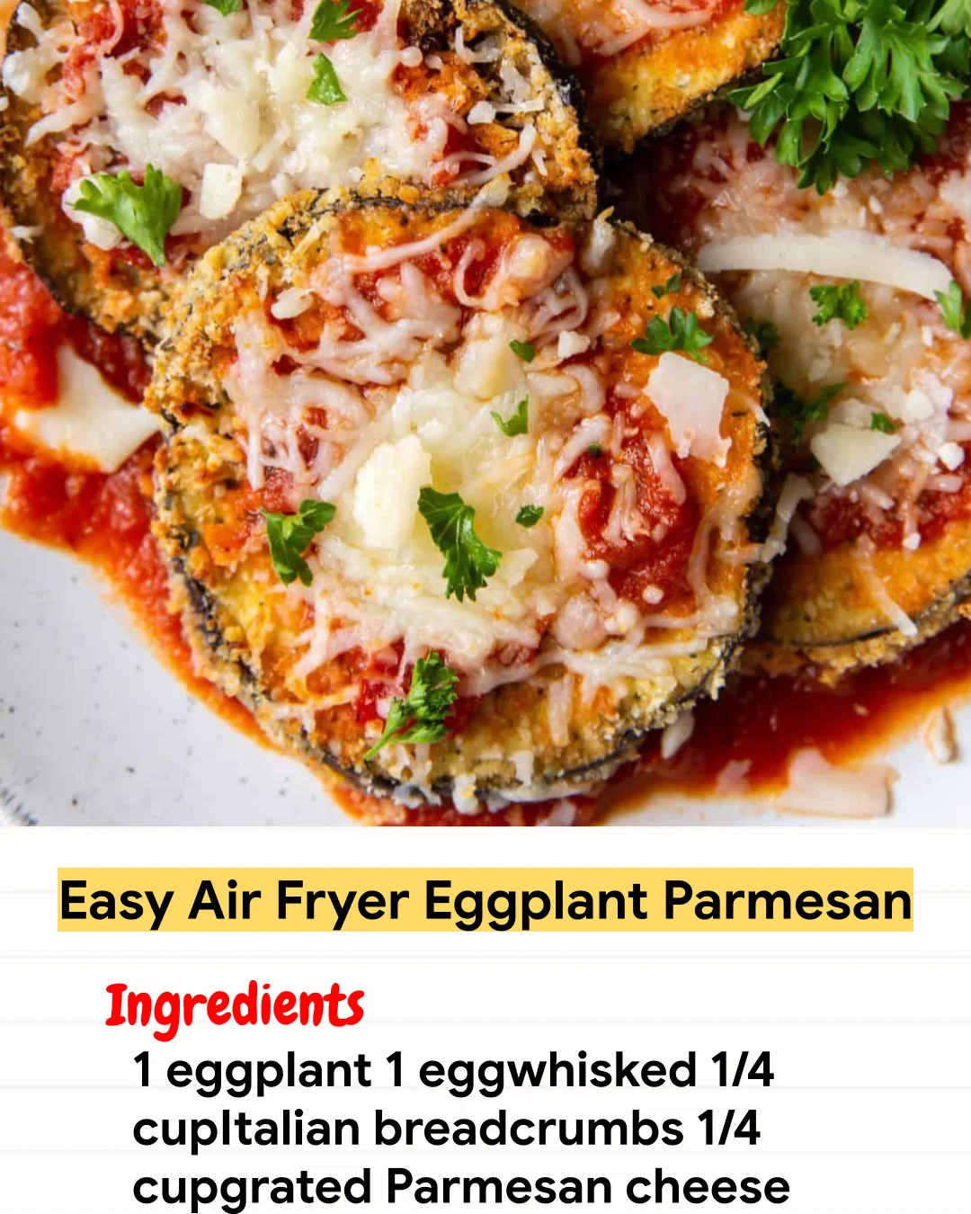 Air Fryer Recipe Easy Air Fryer Eggplant Parmesan