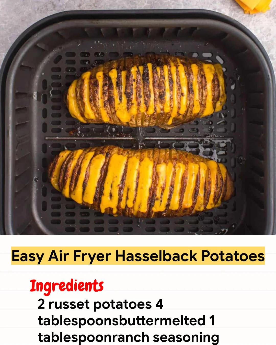 Air Fryer Recipe Easy Air Fryer Hasselback Potatoes