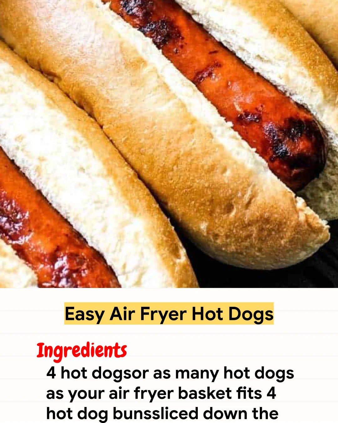 Air Fryer Recipe Easy Air Fryer Hot Dogs