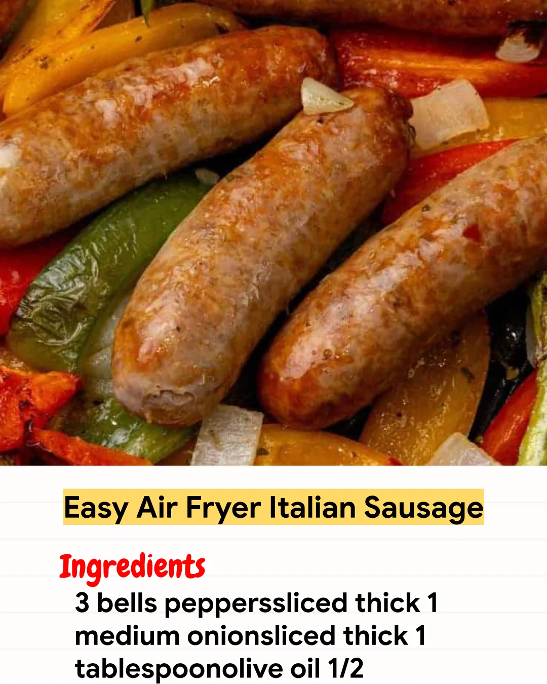 Air Fryer Recipe Easy Air Fryer Italian Sausage