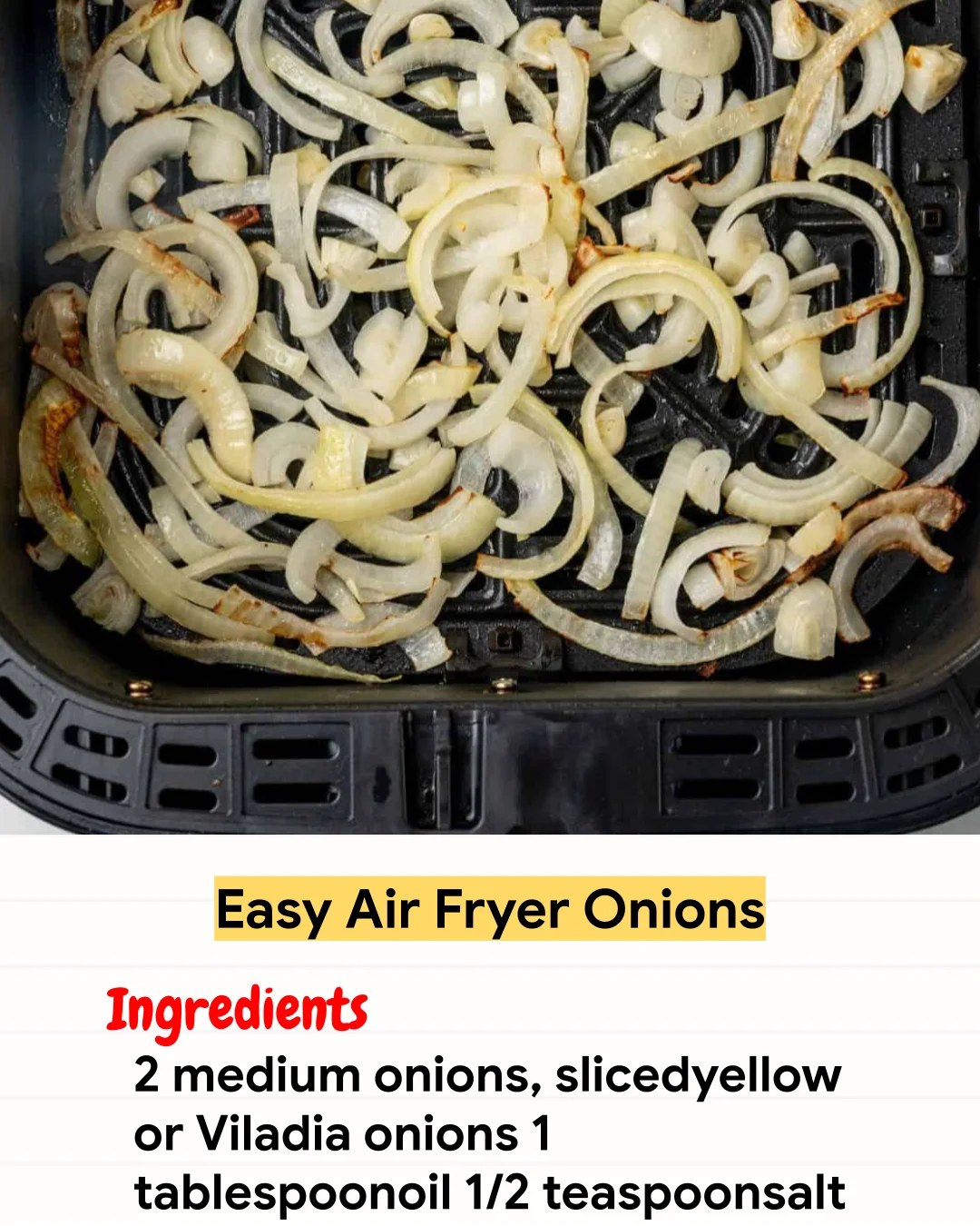 Air Fryer Recipe Easy Air Fryer Onions