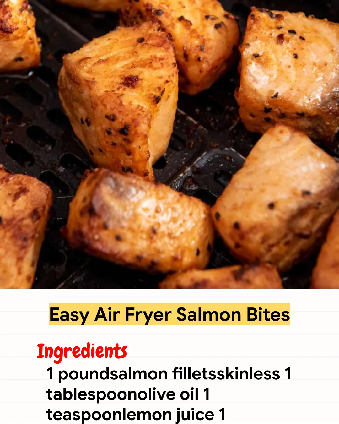 Air Fryer Recipe Easy Air Fryer Salmon Bites