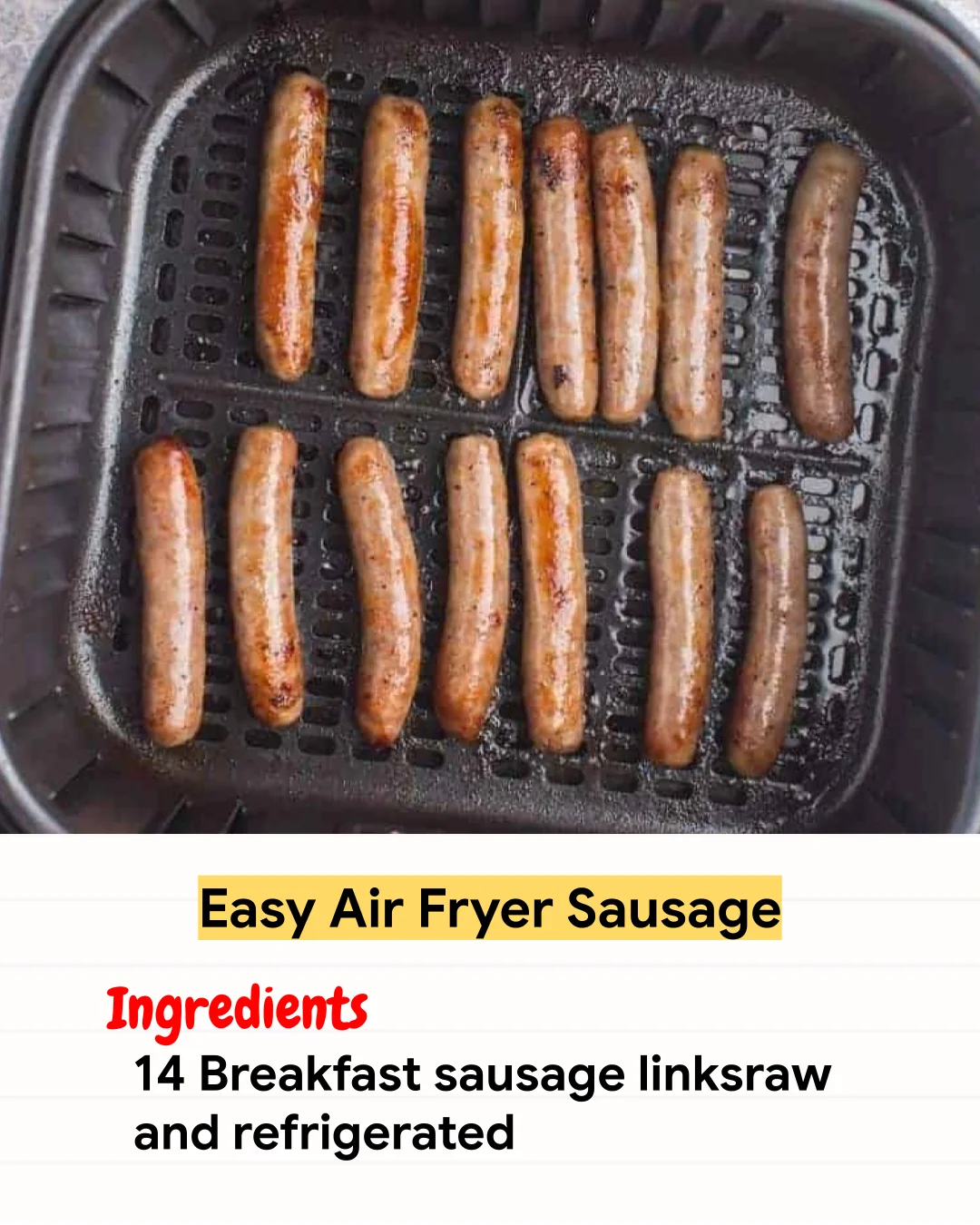 Air Fryer Recipe Easy Air Fryer Sausage