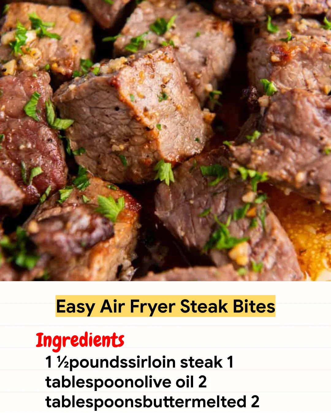 Air Fryer Recipe Easy Air Fryer Steak Bites