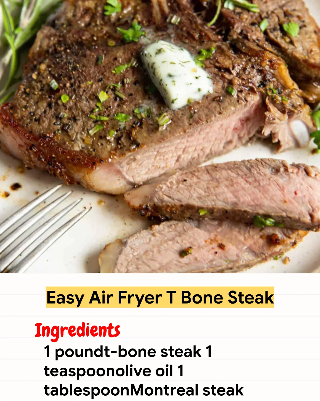 Air Fryer Recipe Easy Air Fryer T Bone Steak