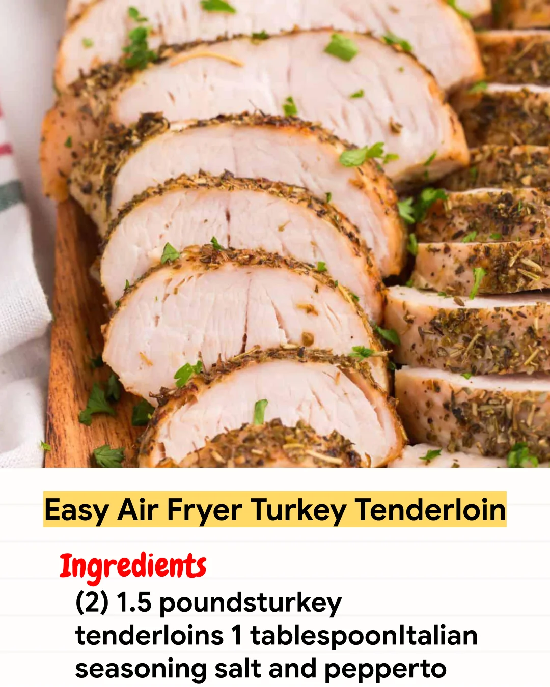 Air Fryer Recipe Easy Air Fryer Turkey Tenderloin