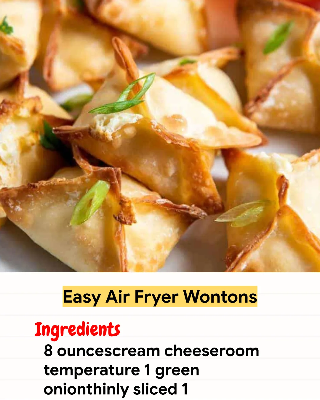 Air Fryer Recipe Easy Air Fryer Wontons