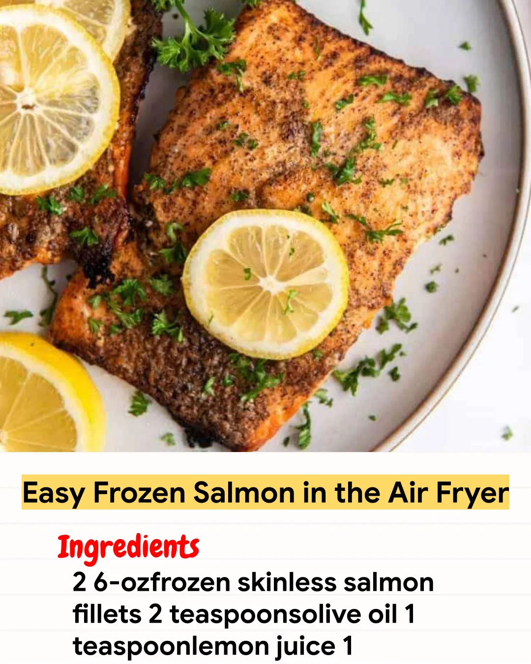 Air Fryer Recipe Easy Frozen Salmon in the Air Fryer