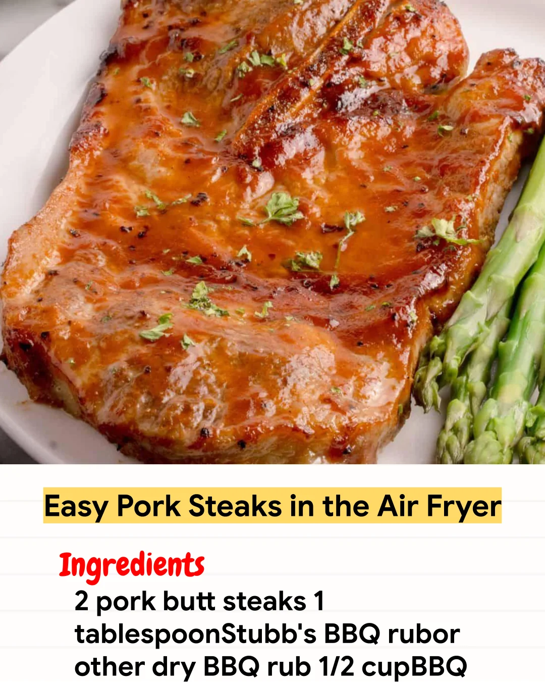 Air Fryer Recipe Easy Pork Steaks in the Air Fryer