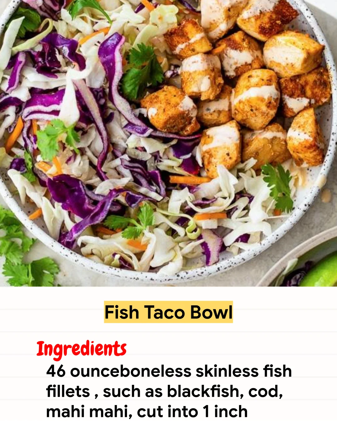 Air Fryer Recipe Fish Taco Bowl
