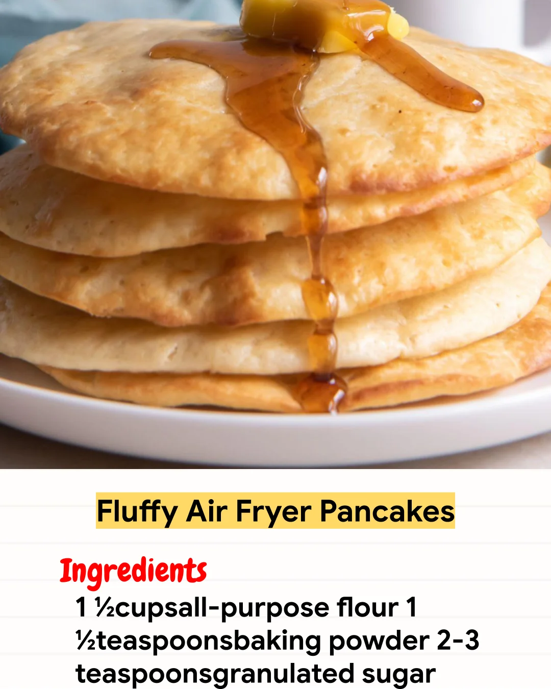 Air Fryer Recipe Fluffy Air Fryer Pancakes