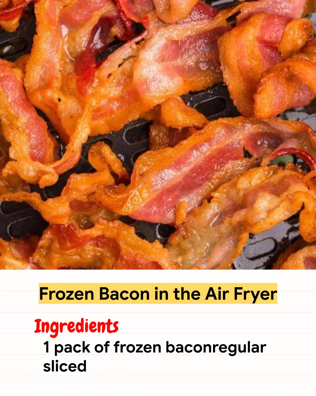 Air Fryer Recipe Frozen Bacon in the Air Fryer