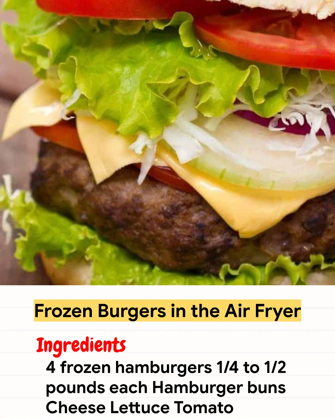Air Fryer Recipe Frozen Burgers in the Air Fryer