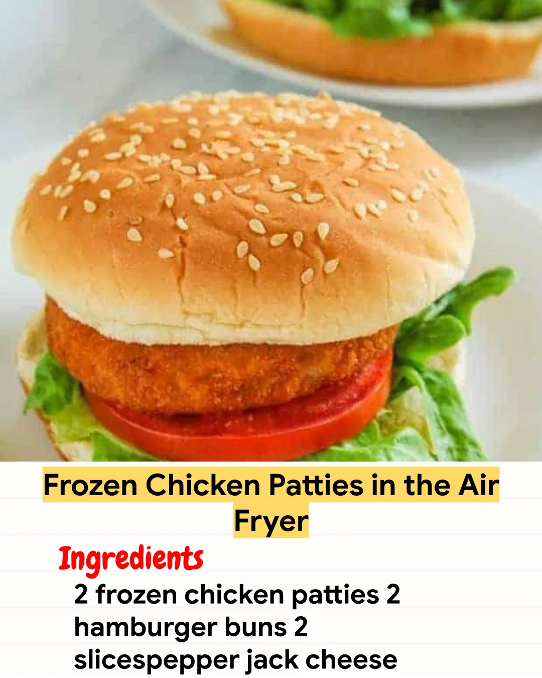 Air Fryer Recipe Frozen Chicken Patties in the Air Fryer