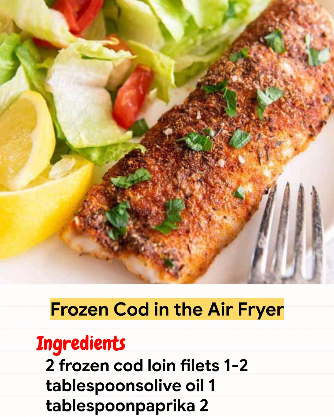 Air Fryer Recipe Frozen Cod in the Air Fryer