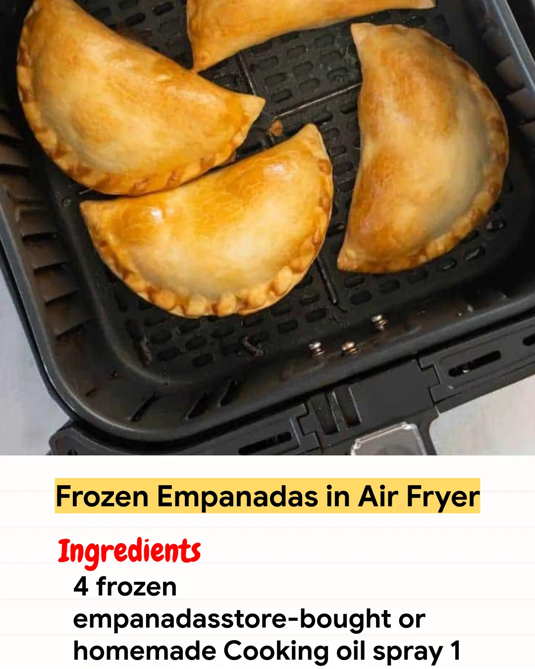Air Fryer Recipe Frozen Empanadas in Air Fryer