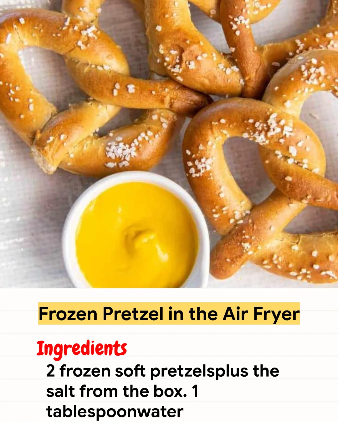 Air Fryer Recipe Frozen Pretzel in the Air Fryer