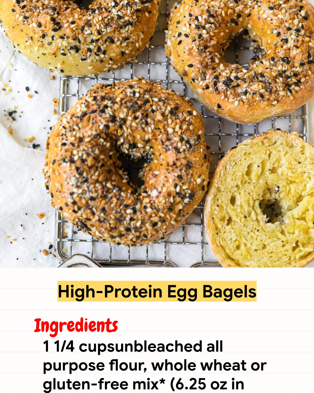 Air Fryer Recipe High-Protein Egg Bagels