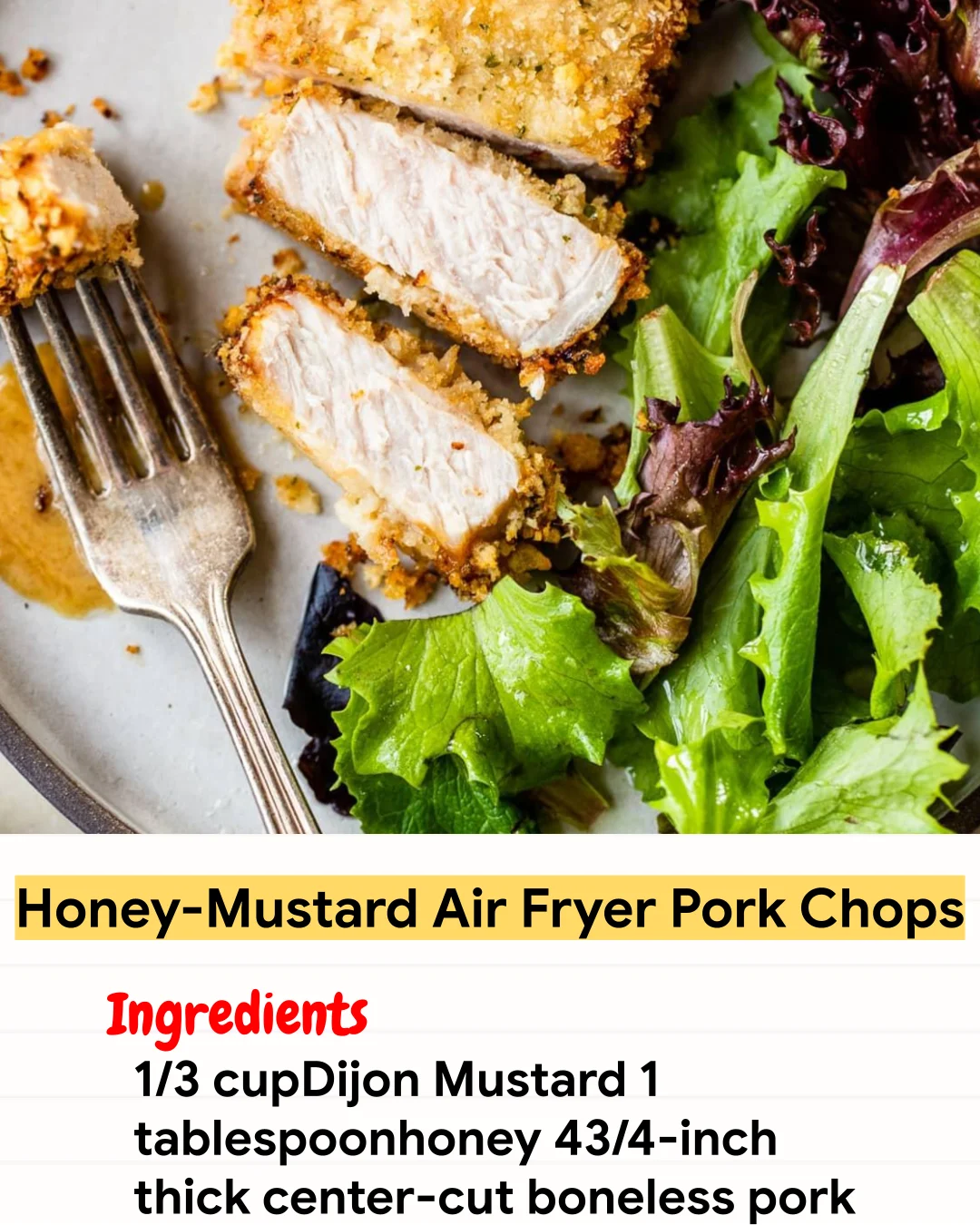 Air Fryer Recipe Honey-Mustard Air Fryer Pork Chops