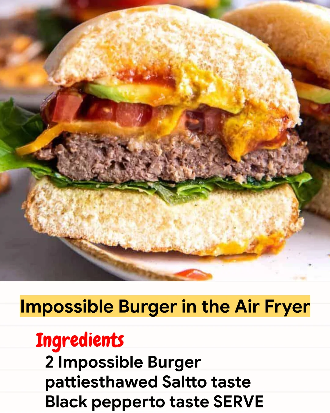 Air Fryer Recipe Impossible Burger in the Air Fryer
