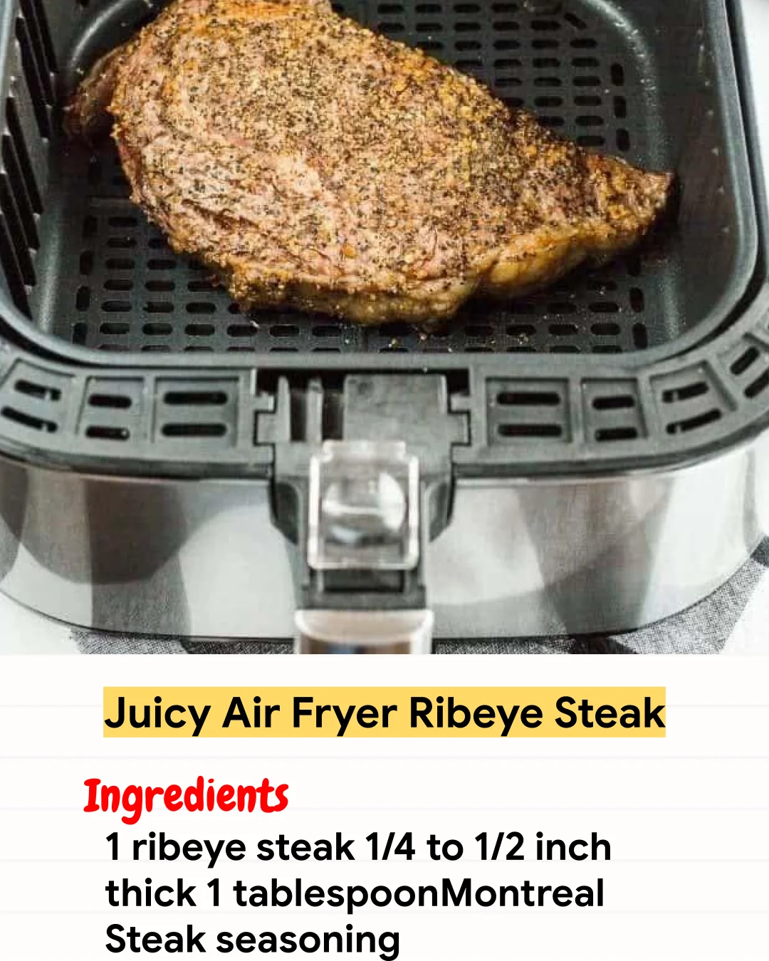 Air Fryer Recipe Juicy Air Fryer Ribeye Steak