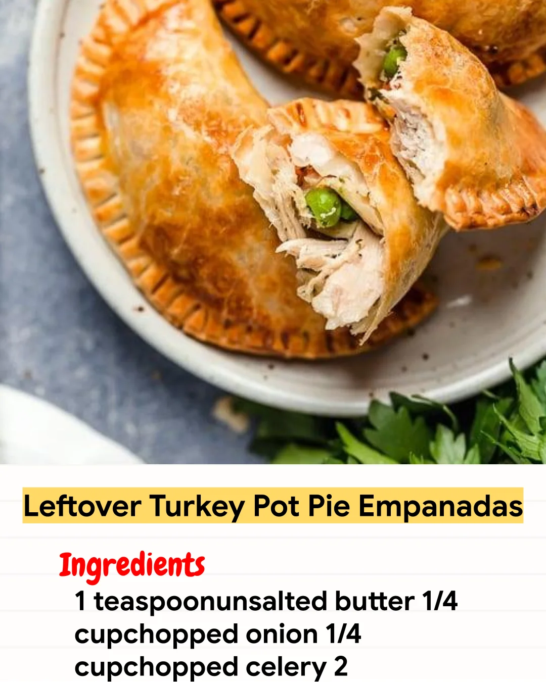 Air Fryer Recipe Leftover Turkey Pot Pie Empanadas