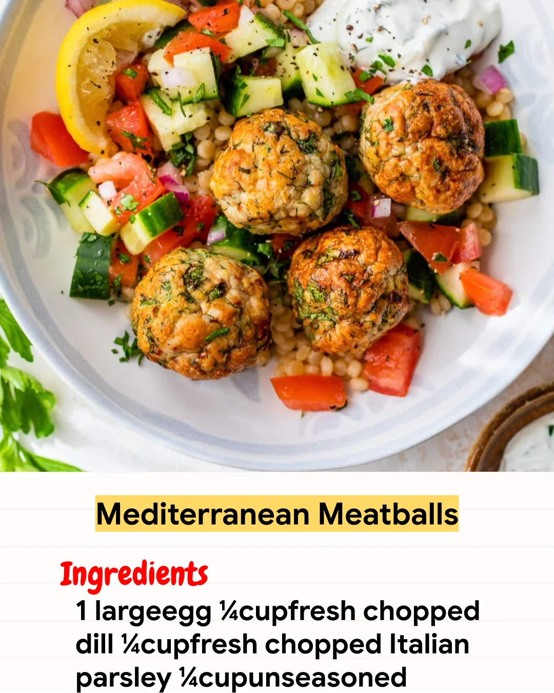 Air Fryer Recipe Mediterranean Meatballs