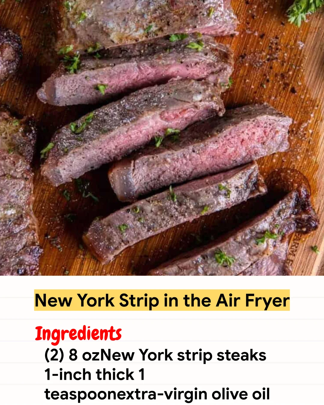 Air Fryer Recipe New York Strip in the Air Fryer