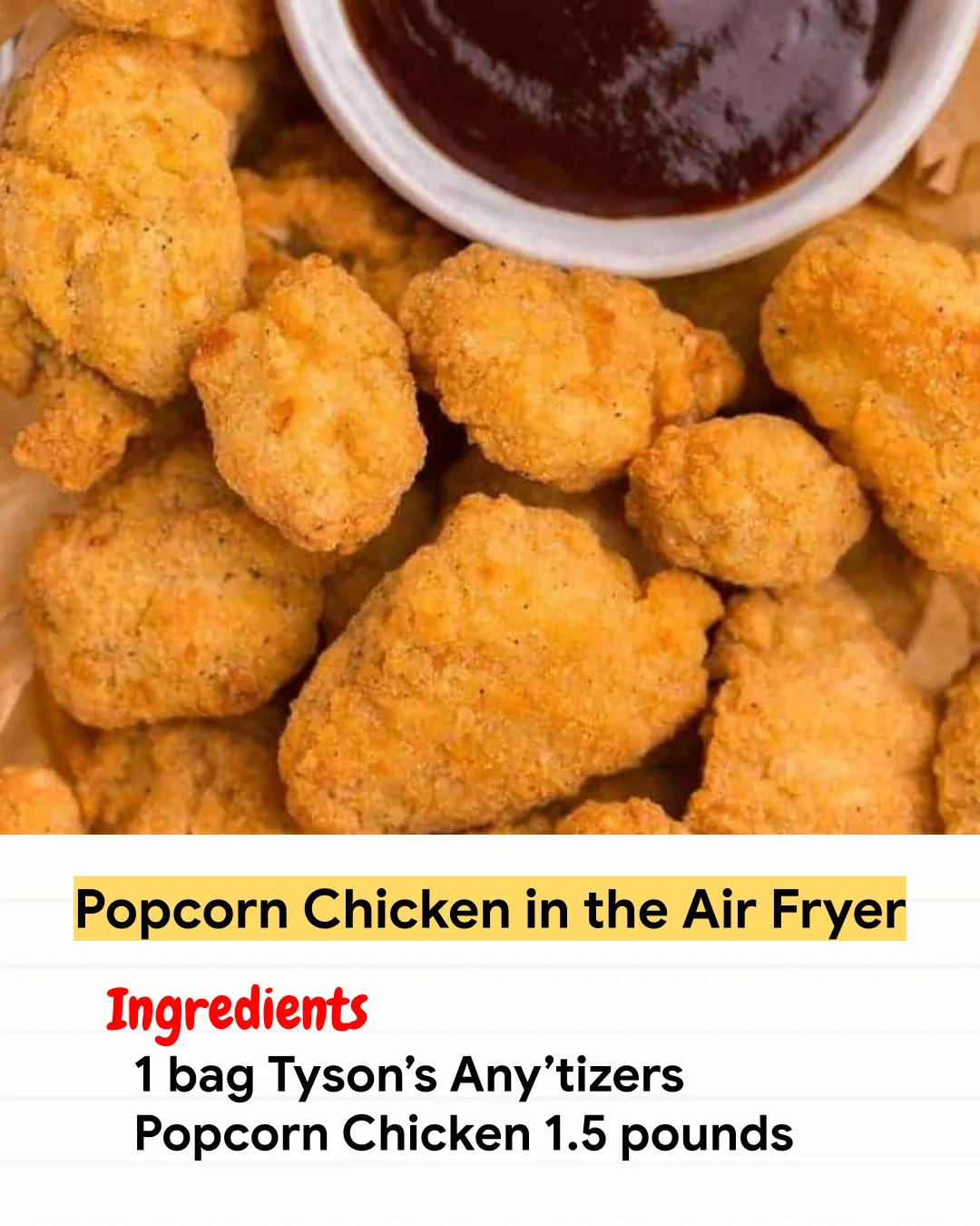 Air Fryer Recipe Popcorn Chicken in the Air Fryer