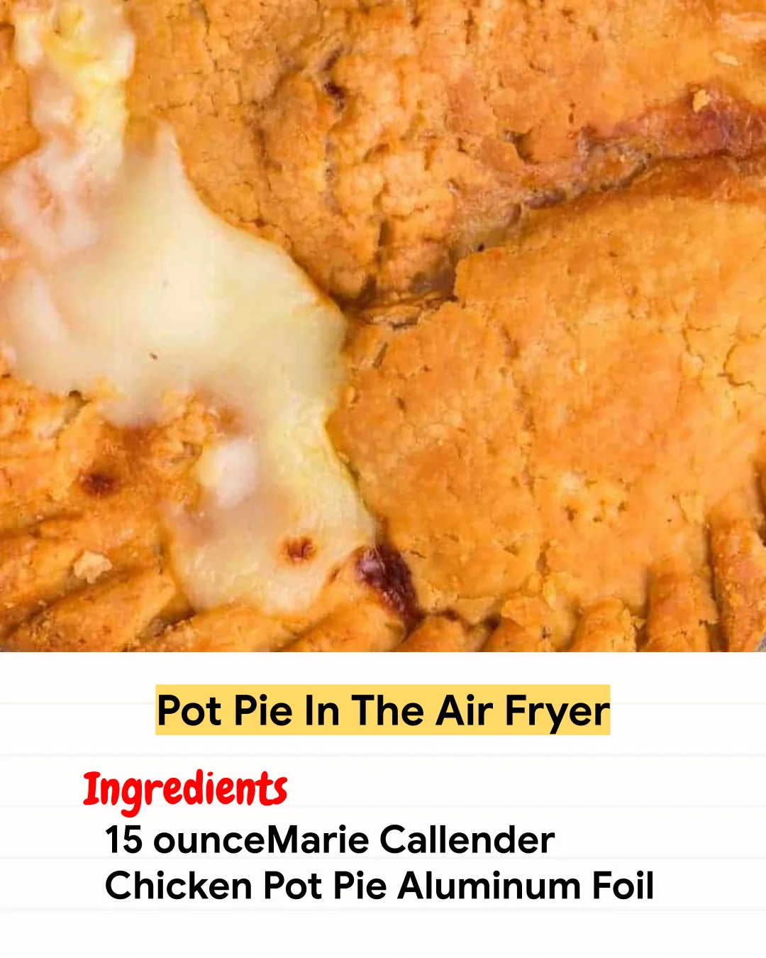 Air Fryer Recipe Pot Pie In The Air Fryer
