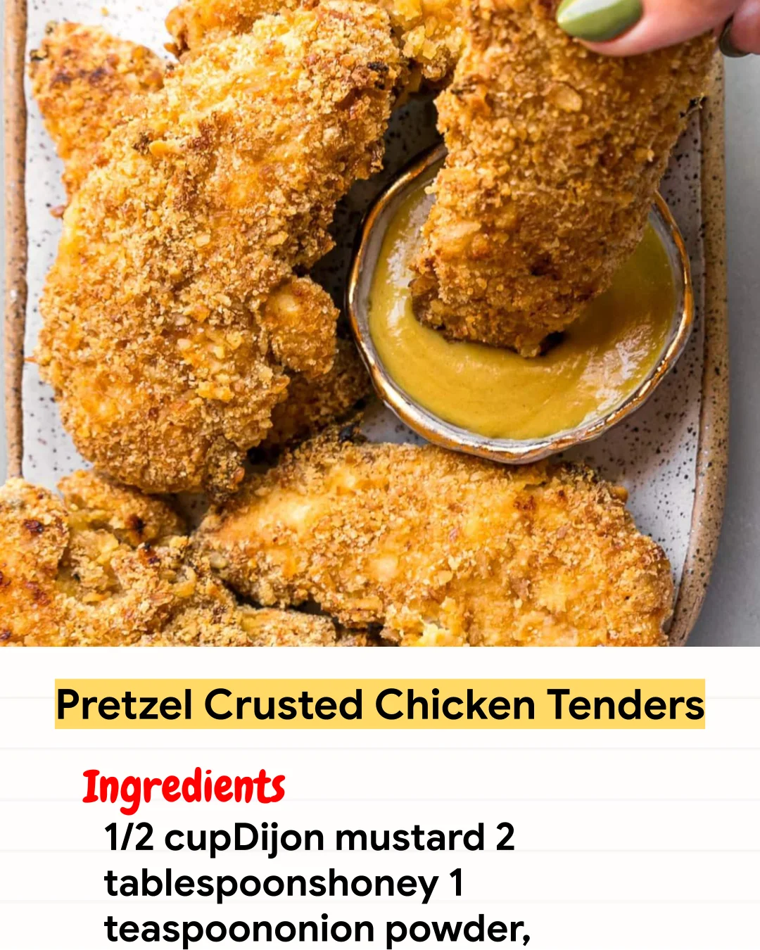 Air Fryer Recipe Pretzel Crusted Chicken Tenders