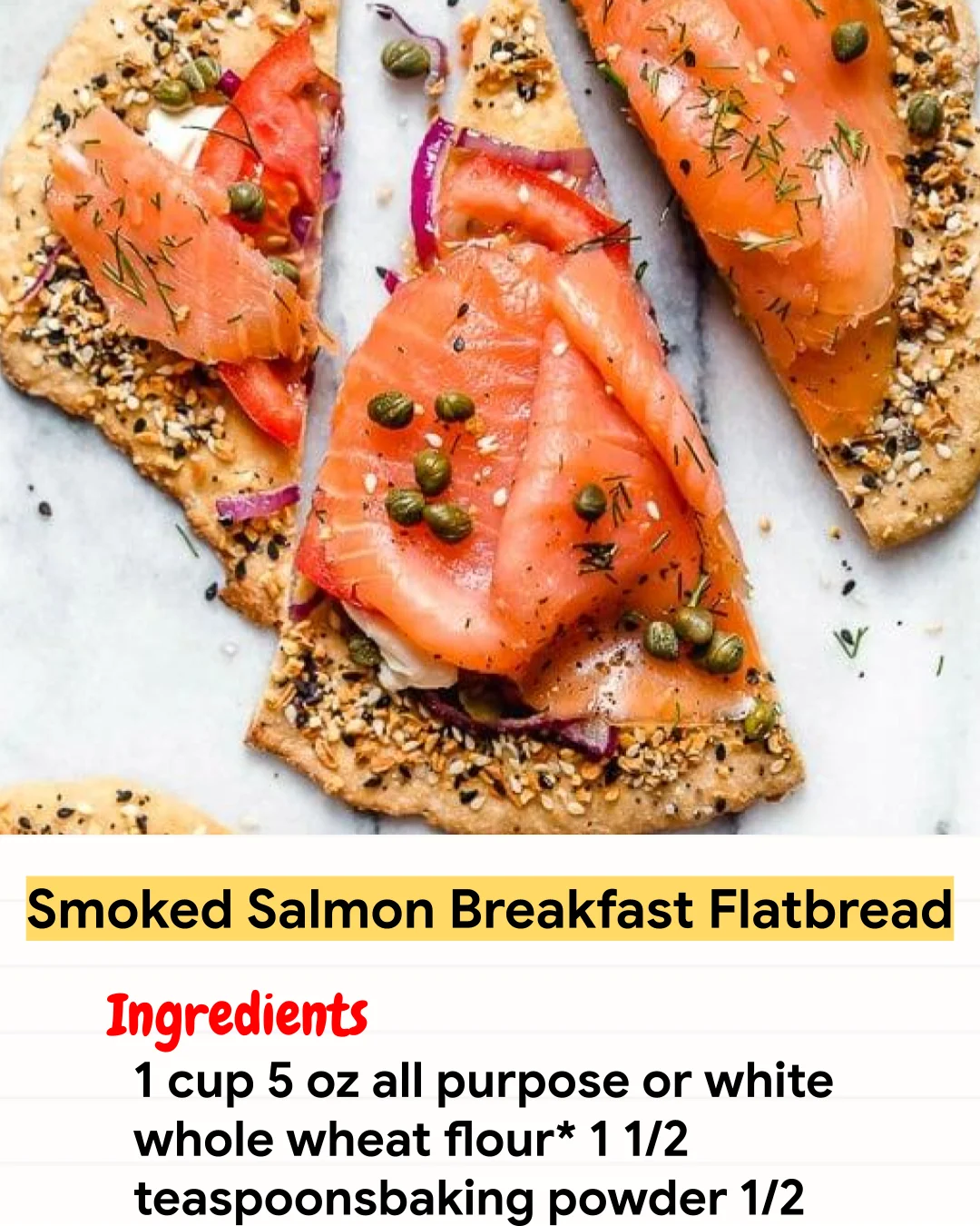Air Fryer Recipe Smoked Salmon Breakfast Flatbread