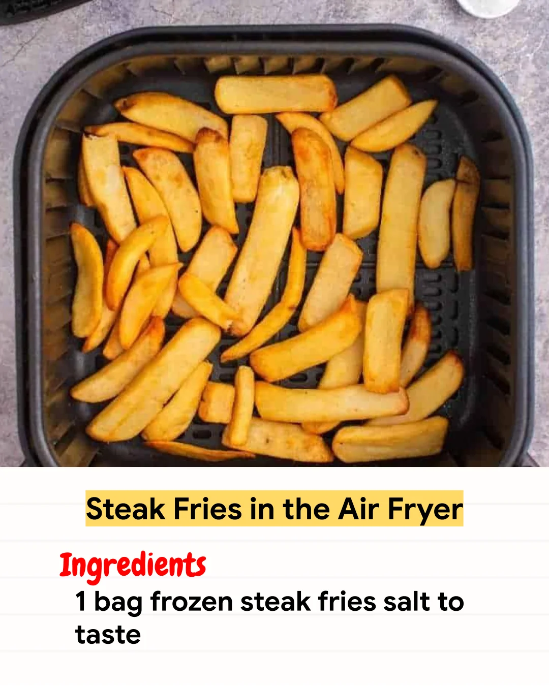 Air Fryer Recipe Steak Fries in the Air Fryer