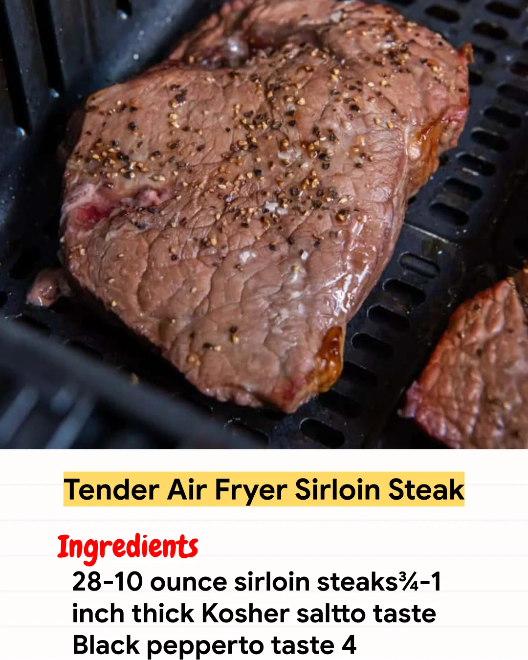 Air Fryer Recipe Tender Air Fryer Sirloin Steak