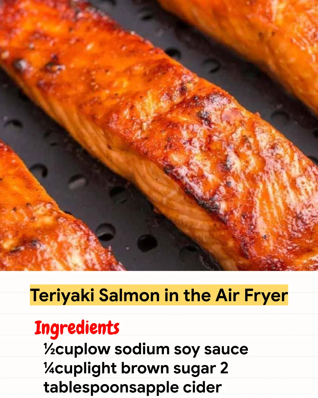 Air Fryer Recipe Teriyaki Salmon in the Air Fryer