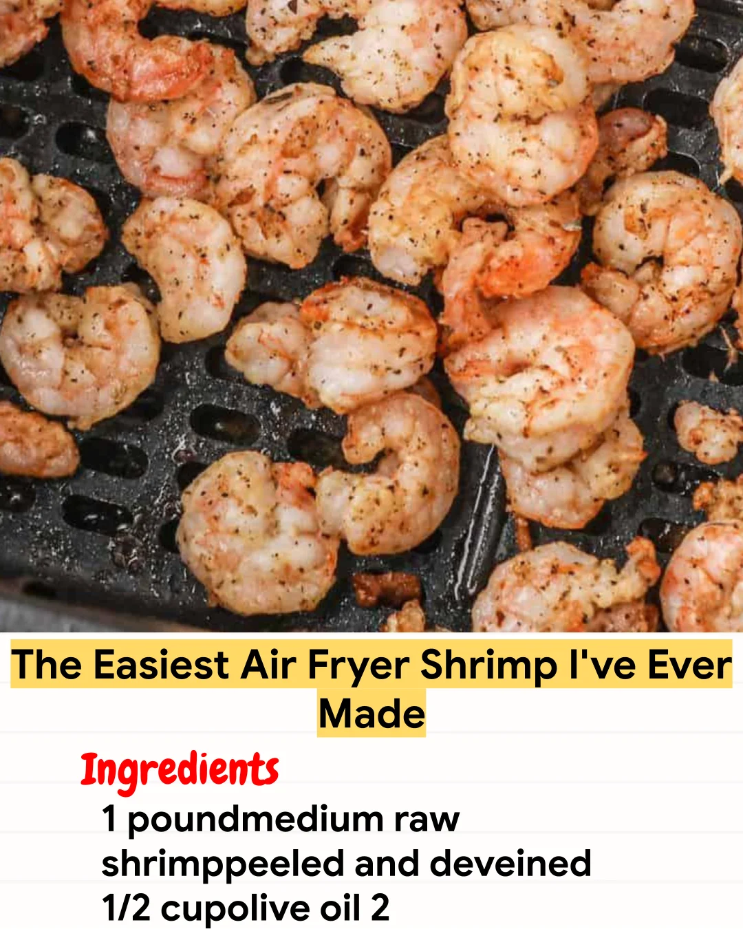 Air Fryer Recipe The Easiest Air Fryer Shrimp I’ve Ever Made