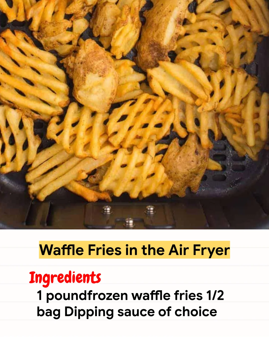 Air Fryer Recipe Waffle Fries in the Air Fryer