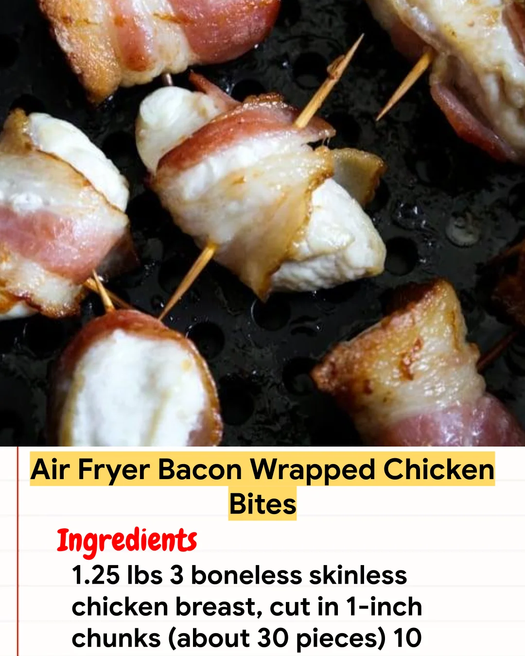 Chicken Recipe Air Fryer Bacon Wrapped Chicken Bites
