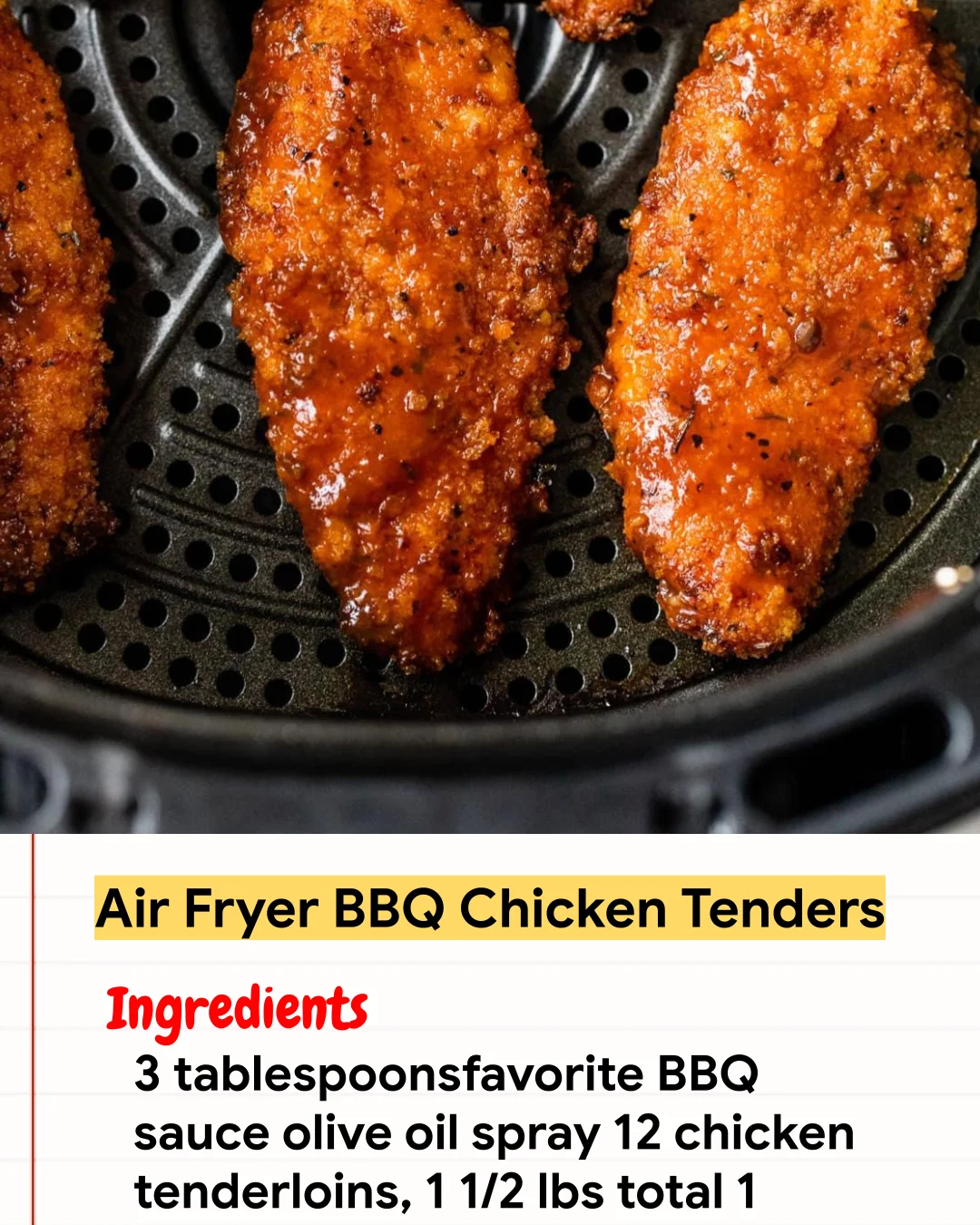 Chicken Recipe Air Fryer BBQ Chicken Tenders